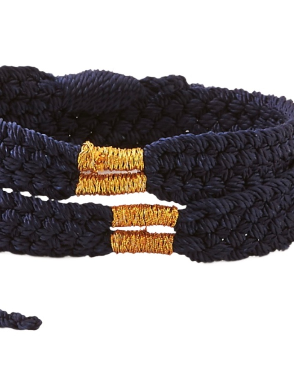 Dark Navy with Gold Woven Belt by American Eagle Aerie - OS